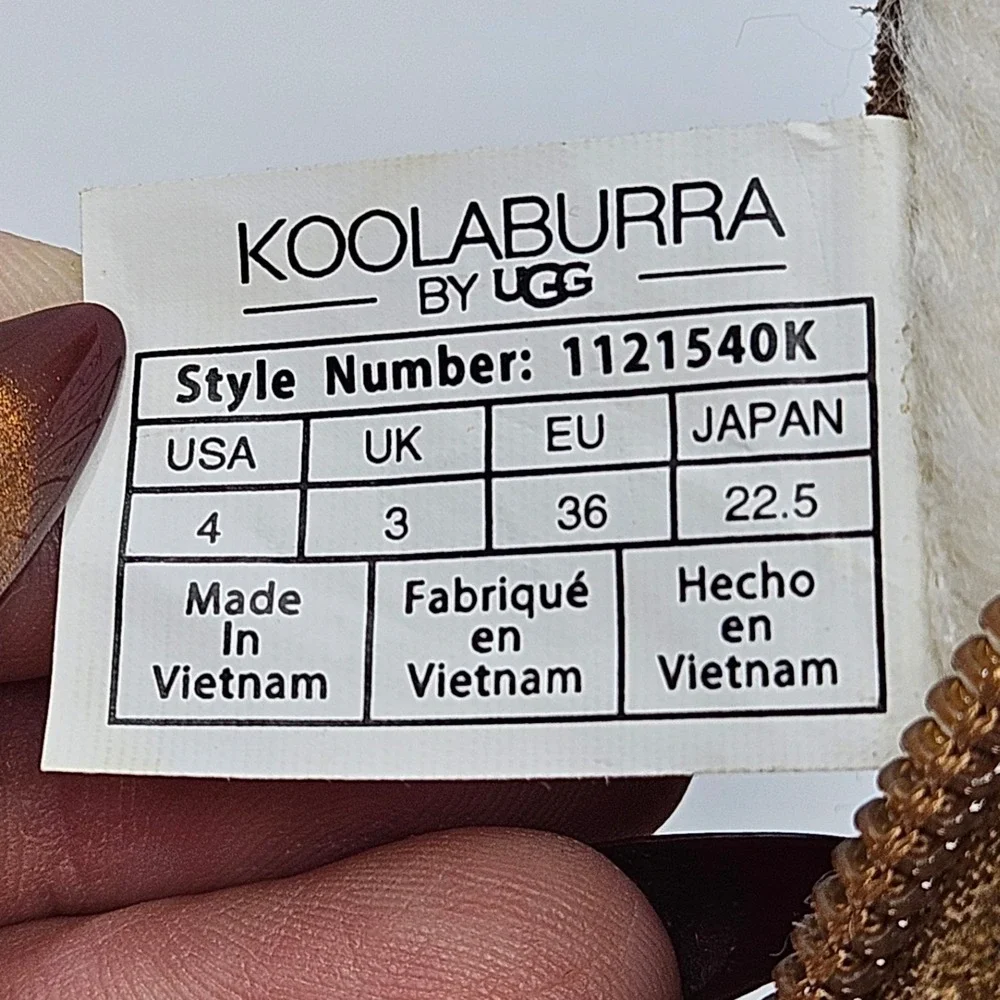 Koolaburra by UGG Victoria Short‎ Brown Suede Shearling Lined Zip Boots Size 4Y